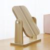 Foldable Wooden Desktop Makeup Mirror, Single-Sided Vanity Mirror for Women, Portable for Dorms, Available in Large & Small Sizes.