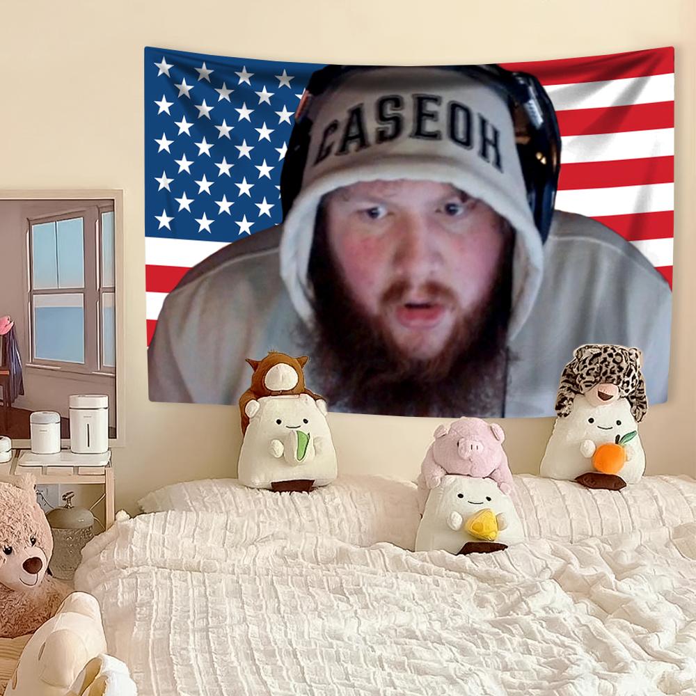

Caseohs Американский флаг Настенный гобелен Смешной геймер Домашний декор Настенный декор Спальня Общежитие Задник Подарок на день рождения 29x37in