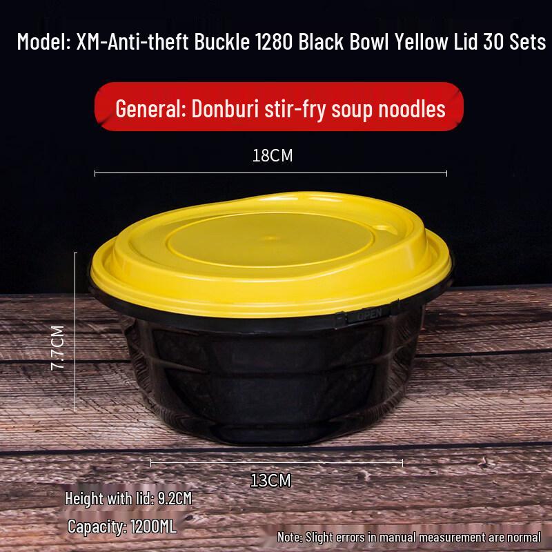 

Disposable Food-Grade Takeout Bowls with Lids