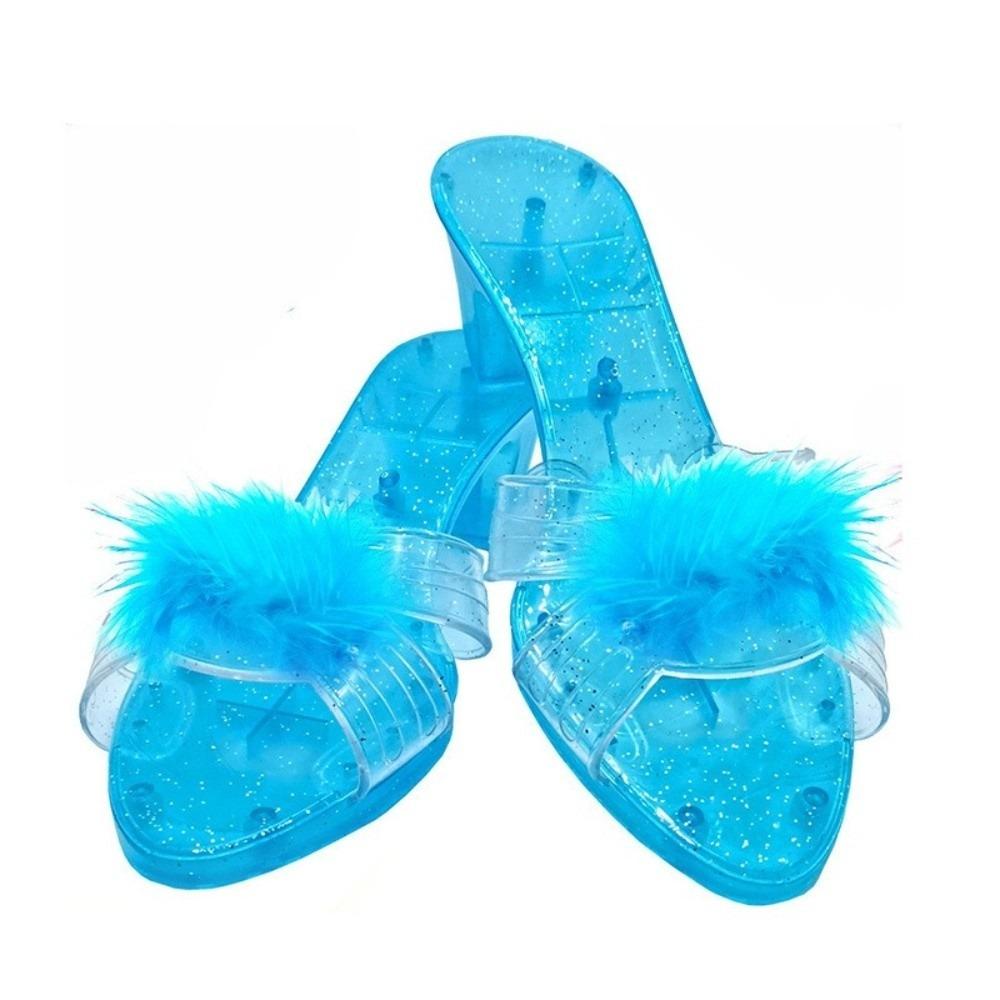 Pretend Play House Games Princess Crystal Shoes for Stage Masquerade Special Occasion Decorators Children's Toys