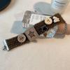 Bear Snuggly Bracelet For Women Elegant Plush Yarn And Wood Handmade Gift Christmas