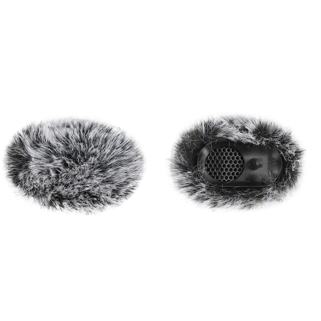 Gray Windscreen Microphone Furry Wind Muff Gray Foam for DJI MIC 2OSMO POCKET 3, 2-Pack