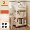 Children's Multi-Layer Narrow Bookshelf with Wheels