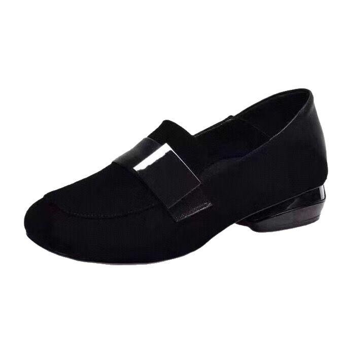 Soft sole soft surface comfortable single shoes autumn new soft leather Doudou shoes thin shoes matte leather