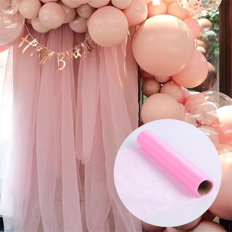 Tulle Roll Floral Wrapping Mesh Flower Bouquet Gift Packaging Supplies Gauze Curtain Roll for Wedding Party Background