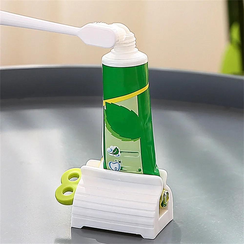 Toothpaste Squeezer Tooth Paste Holder Oral Care Bathroom Tools Tube Cosmetics Facial Cleanser Rolling Squeezing Dispenser