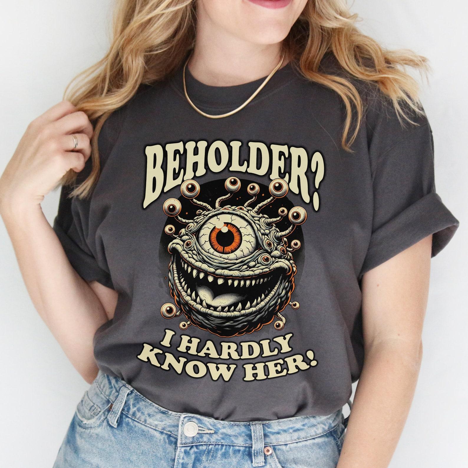 Retro-Style Beholder Shirt | Funny D&D Tee for Gamers S
