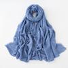 47 Colors Winter Hijab Fluffy Cotton Polyester Scarf Soft Pashmina Warm Neck Wrap Women Plain Fashion Cosy Shawl Shemagh