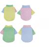 Pet Cat Multi-color Short-sleeved T-shirt with Dog Character Print for Stylish Outfit To Prevent Hair Loss