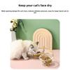 400ml Double Glass Bowl Glass Cat Dog Bowl with Iron Frame Gold Stand Raised Water Feeder Bowl Puppy Food Bowl Cat and Dog
