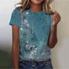 Street Trend T-shirt for Women Summer Casual Loose 3D Printed Short Sleeved Shirt