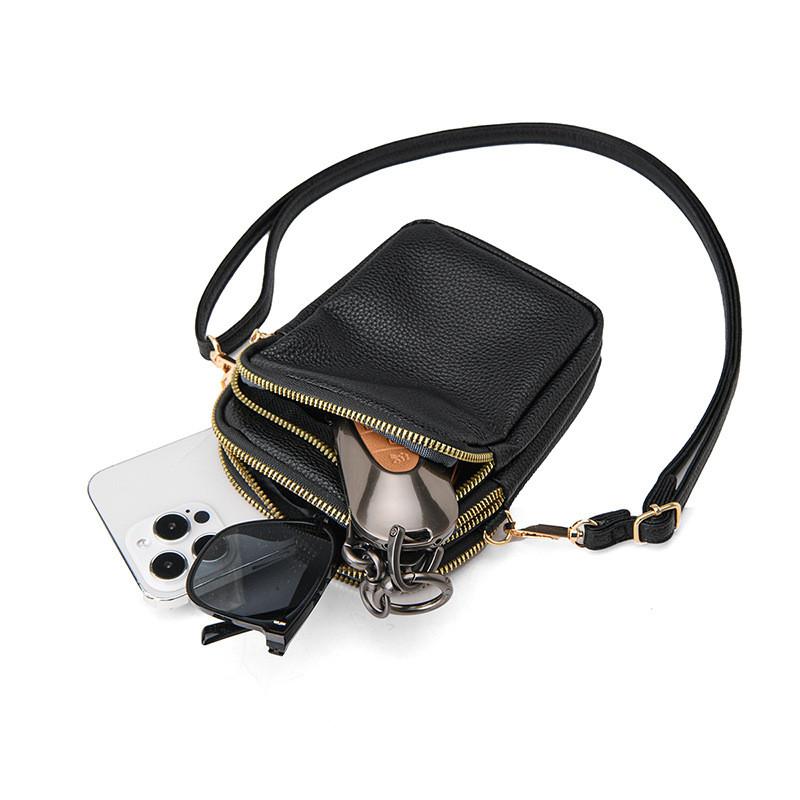 IELGY Ladies Messenger Bag Soft Leather Phone Bag