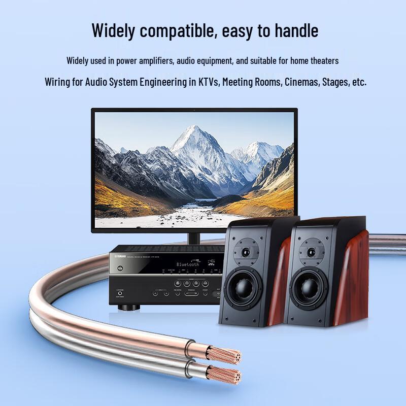 CHOSEAL Audiophile Pure Copper Shielded Speaker Cable