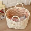 Pastoral Style Fabric Storage Basket Stackable Washable Sundries Storage Organizer Foldable Underwear Debris Organizing Frame