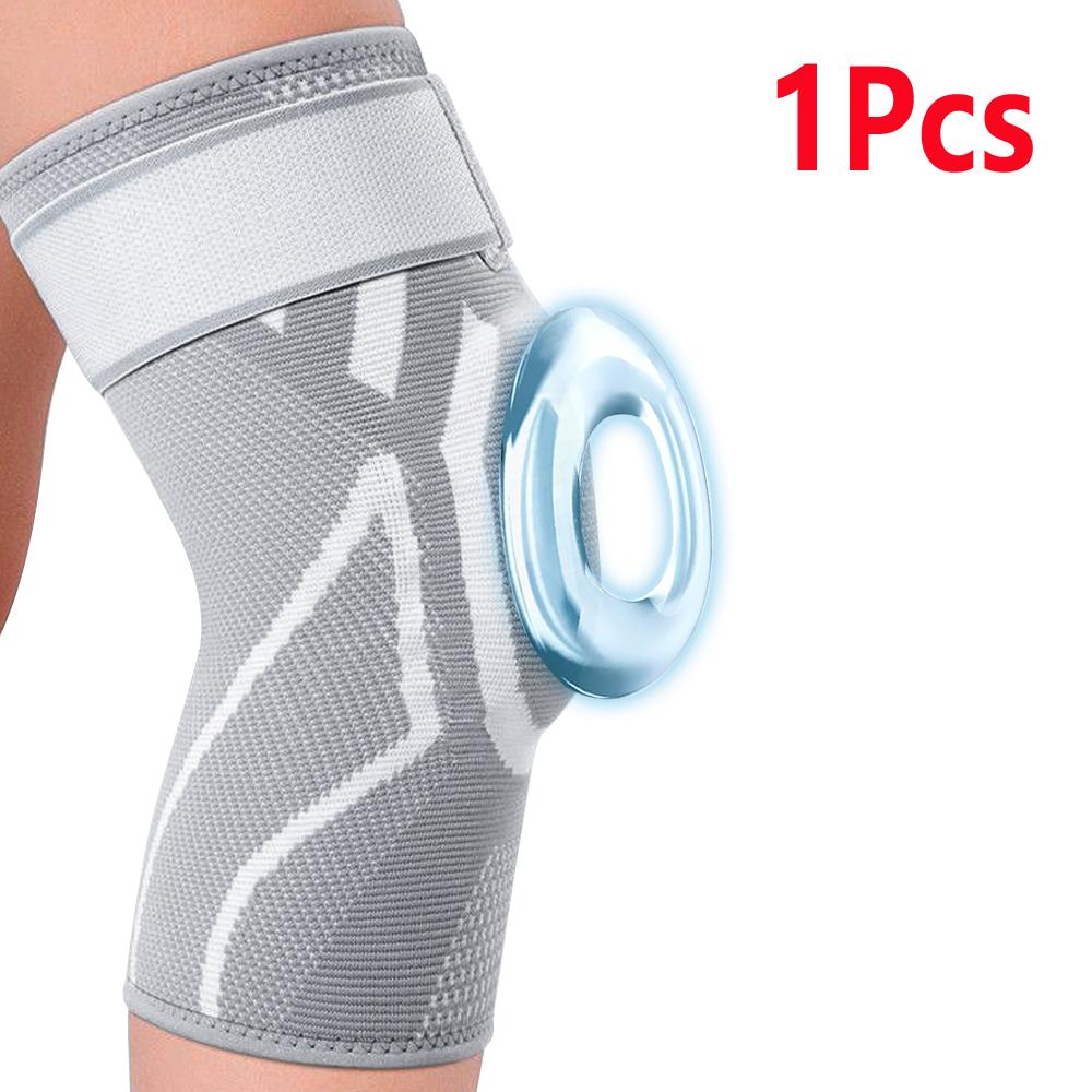 

1Pc Knee Compression Sleeve Support,Professional Knee Brace With Patella Gel Pad & Adjustable Straps For Knee Support Sports XXL