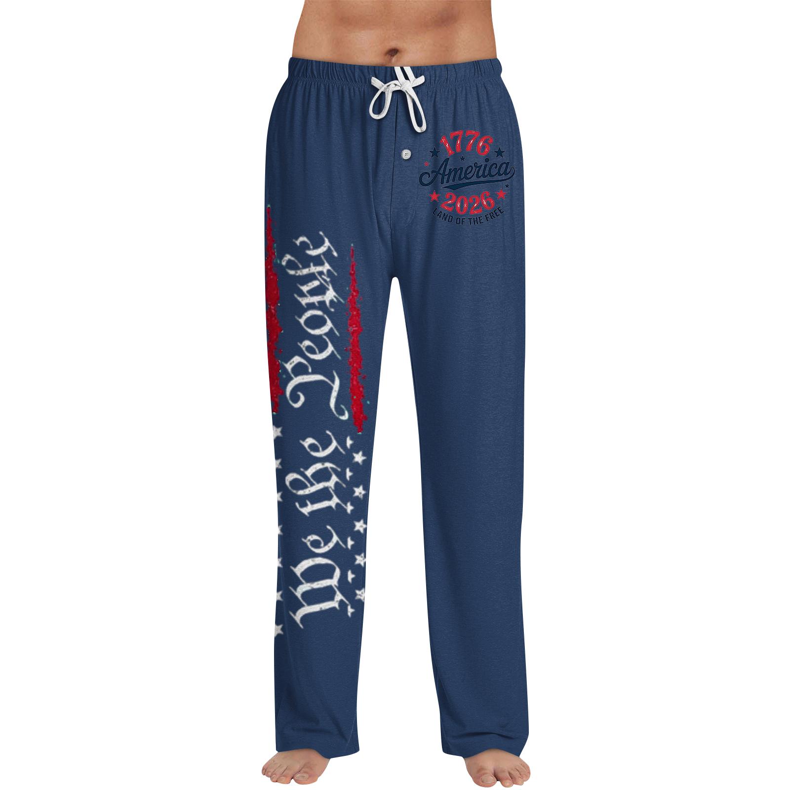 Мужские рабочие брюки Удобные мужские карго-брюки Льняные брюки Мужские прочные брюки для мужчин Свободный крой XL синий