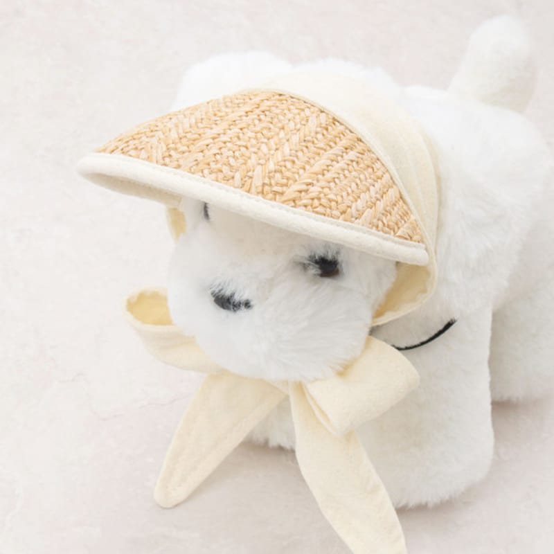 [Pet] Rattan Style Sun Cap