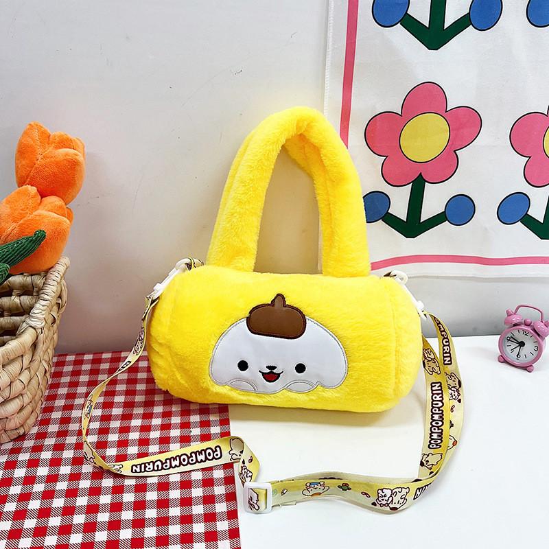 Sac à bandoulière en peluche de dessin animé mignon pour filles avec des designs adorables et un style polyvalent