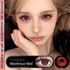 Eyeshare 1 Pair Pink Red Cosplay Contact Lenses for Eyes Anime Role Playing Eye Makeup Contacts for Halloween Yearly