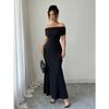 2025 Dames Sexy Taille Onthullende Één Schouder Slank Passend Heup Bedekkende Jurk