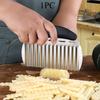1PC Potato Slicer, Wavy Potato Cutter, Household Vegetable Cutting Tool, Fine Stripe and T-block Cutting Tool