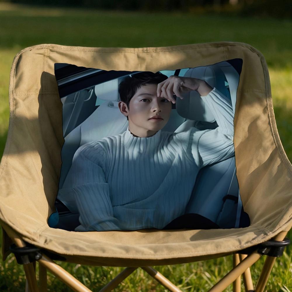 Song Joong Ki Cushion Cover Soft Reversible Durable Pillow Cover MultiScene Use for Home Car Daily Comfort