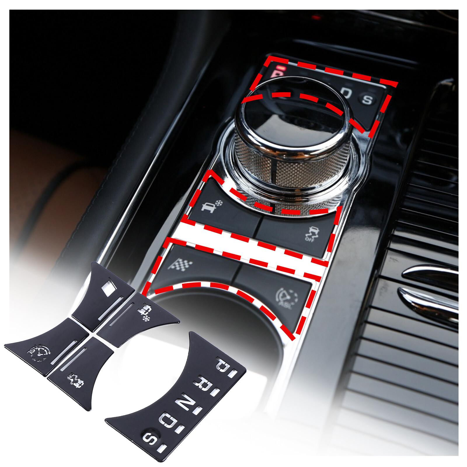 5pcs Piano Black Gear Shift Panel Button Trim Sticker For Jaguar XJ X351 10-19
