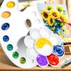 Large Plum Blossom Paint Palette for Children & Art Students - Ideal for Gouache & Watercolor Mixing