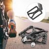 JT03 Mountain Bike Aluminum Alloy Pedal Non-Slip   Foot Rest Cycling Accessory(Black )