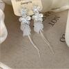 French Style Tassel Flower Earrings For Women Elegant Exaggerated Ribbon Drop Dangle Earrings Fashion Party Ear Jewelry Gifts