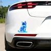 1 Piece Car Window Decoration Charming Blue Cat Motorcycle Stickers Waterproof For Scooter Fuel Tank Front Fairing Vinyl Decals