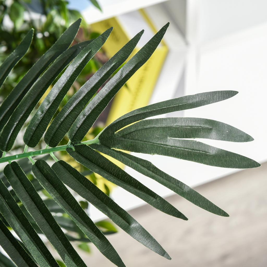 Artificial Palm Tree 125cm Large Artificial Plant with 18 Palm Fronds In Pot for Living Room Balcony