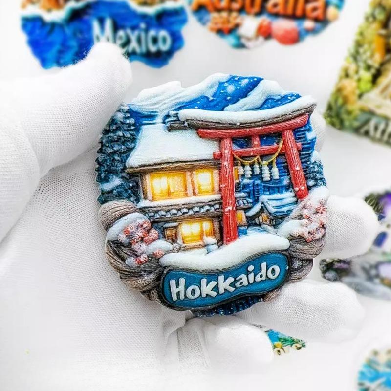 Japan Refrigerator Stickers Tokyo Travel Souvenirs Sakura Kimono Hokkaido Fridge Magnets Home Decoration Wedding Gifts