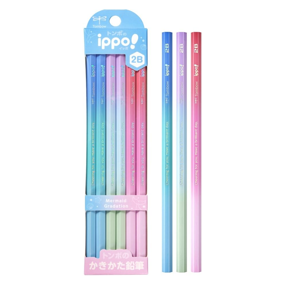 TOMBOW Ippo! Mermaid Gradation 2B Pencils 1 Dozen