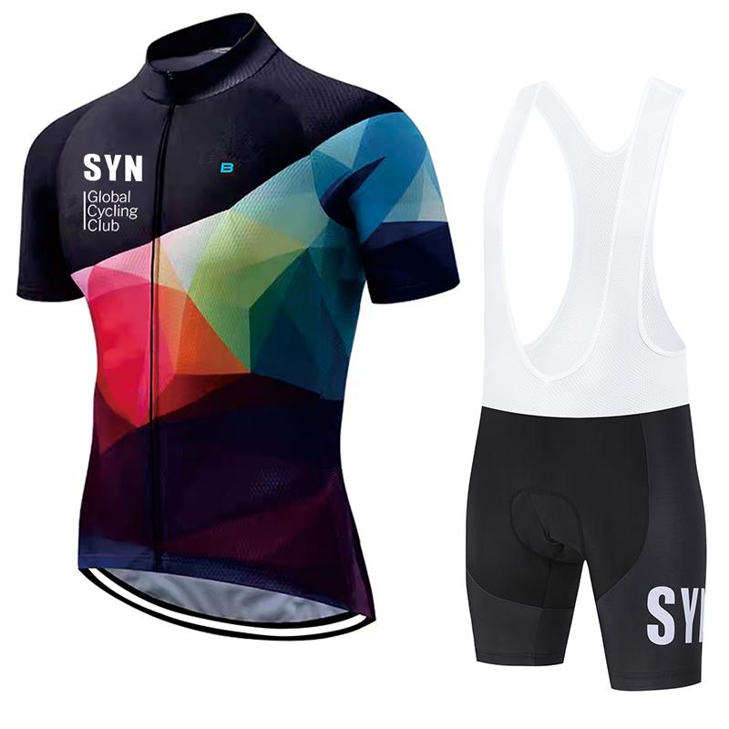 2026 SYN New Men's Cycling Jersey Set, Summer Sponge Seat Cushion, Cycling Bib, Road Bike, Bicycle Top, Bicycle Sports Shirt Set