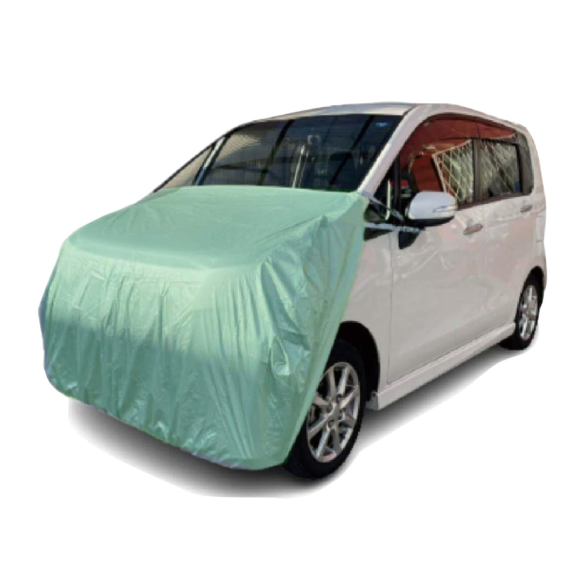 

Tematlan Lightweight Hood Cover for Kei Front and Rear Headlight Half Easy Thick TEMAx Fits up to Long and Wide Cars, Covers, One-Touch Cover, зелёный