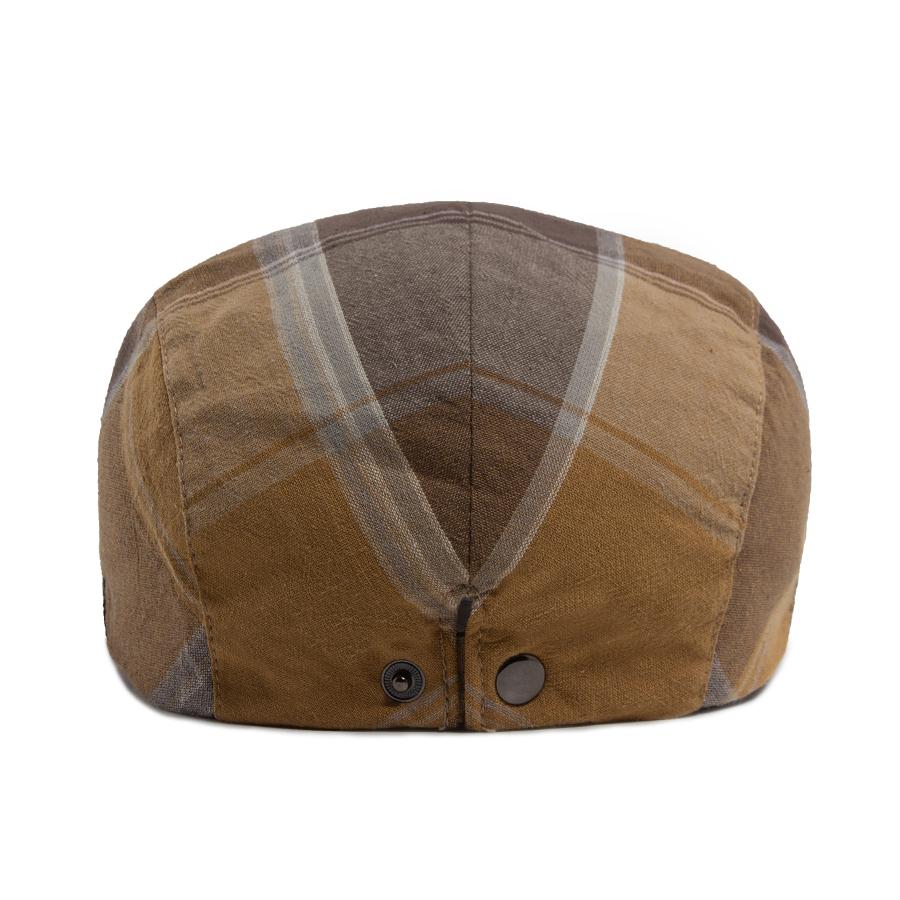 New Vintage Plaid Beret Men Women Visor Flat Cap Summer Thin Retro Soft Top Newsboy Hat Casual Female Berets Boina Adjustable