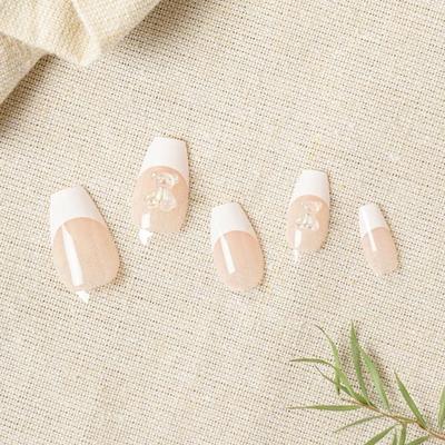 Too Cool For School Real Wear Nail Tips Coffin Bare Blanc