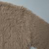 Women's 2025 Autumn Winter Faux Mink Knit Cardigan V Neck Long Sleeve Loose Casual Sweater Coat