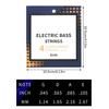 045-105 Electric Bass Strings Replacement Hexagonal Carbon Alloys Bass Strings for 4-String Electric Bass Part