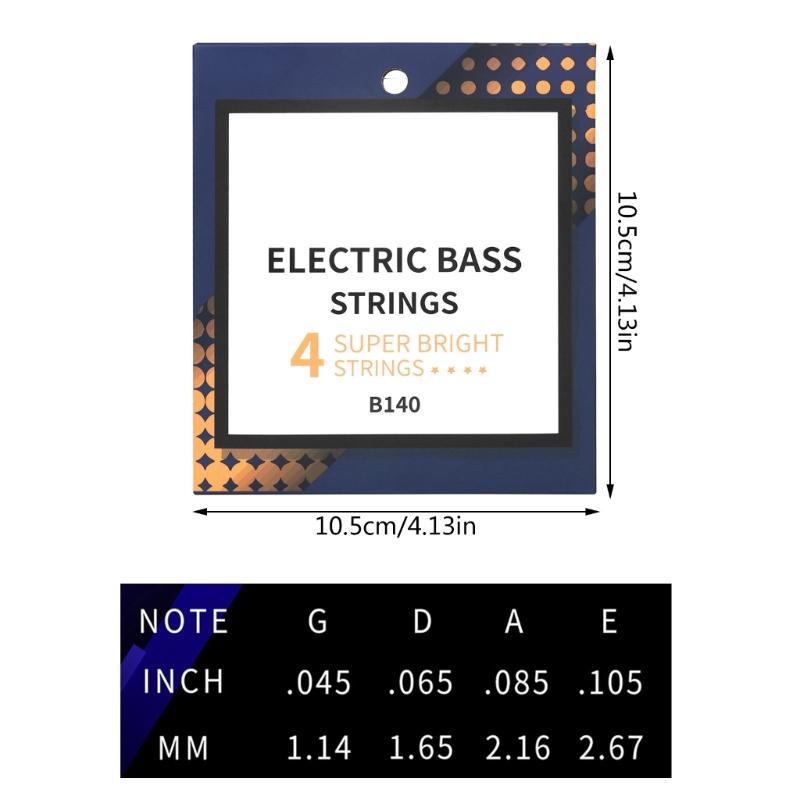 045-105 Electric Bass Strings Replacement Hexagonal Carbon Alloys Bass Strings for 4-String Electric Bass Part
