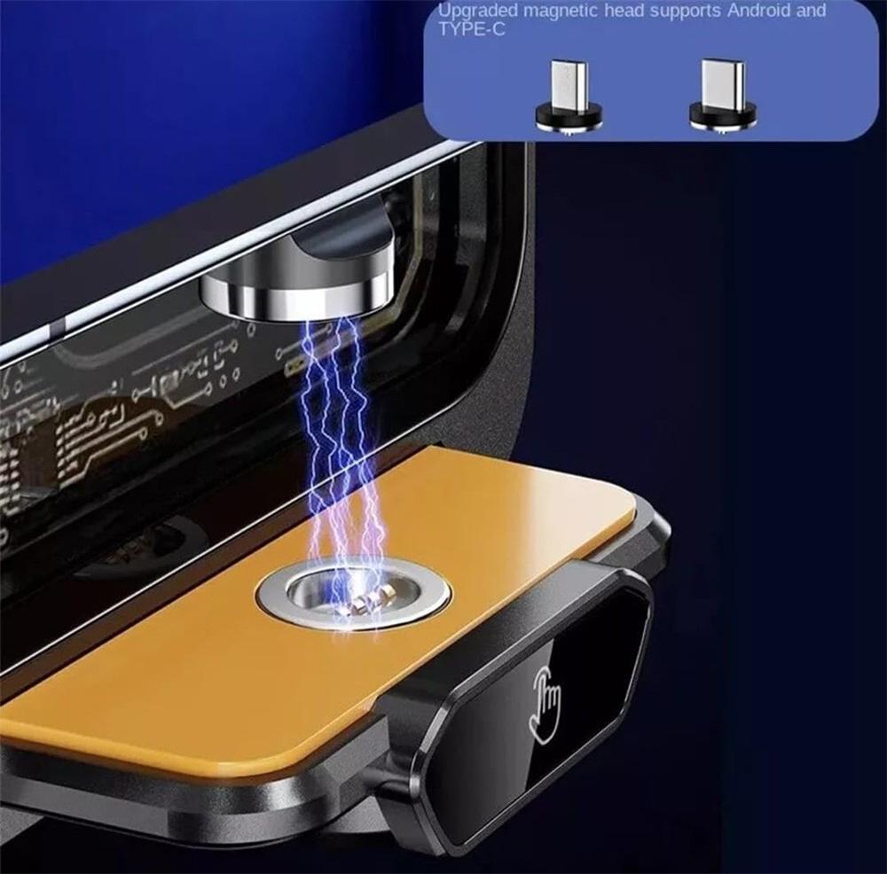 Caricabatterie Wireless Veloce per Auto da 66W Supporto a Morsetto Automatico Porta Telefono per Bocchetta d'Aria