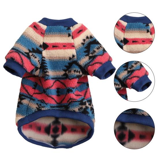 Pet Clothes Eye-catching Super Soft Polyester Puppy Irregular Pattern Print Sweater Pet Supplies for