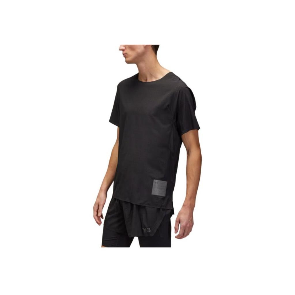 Y-3 Run Short-Sleeve Tee Black Men Tops JN4884