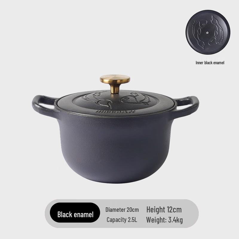 ZISIZ Enamel Koi Rice Pot