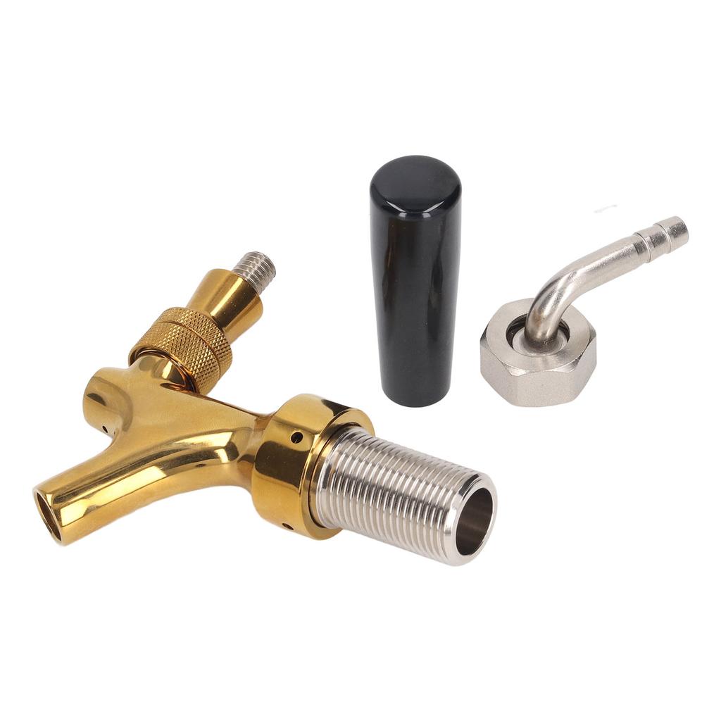 Wine Keg Tap for Kegerator Long Handle Beer Faucet Brass Stainless Steel Beer Bucket Tap