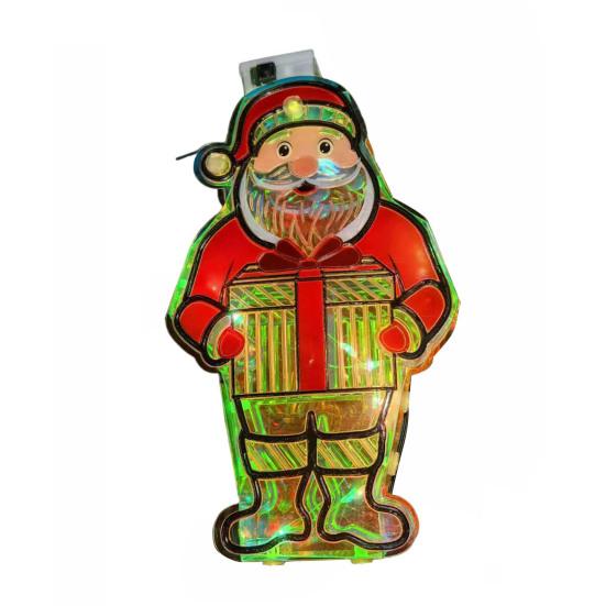 Battery Powered LED Festival Lights Light Up Christmas Ornament, Lighted Santa Bell Sock Creative Tree Hanging Decor House Decoration for Tree,