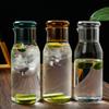 Nachttisch-Wasserkanne und Glas-Set 850ml Glaskaraffe mit Becherdeckel Nachttisch-Wasserkanne, Badezimmer Mundspülungsspender