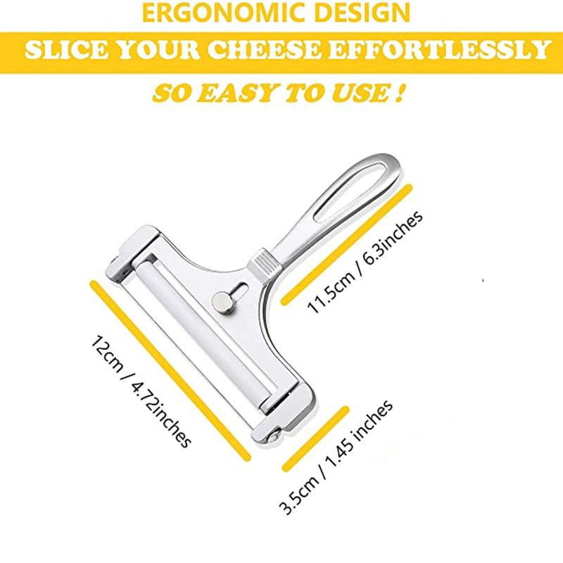 Kráječ sýra z hliníkové slitiny s drátem Nastavitelná tloušťka Kráječ sýra másla pro měkké a polotvrdé sýry Kuchyňské pomůcky