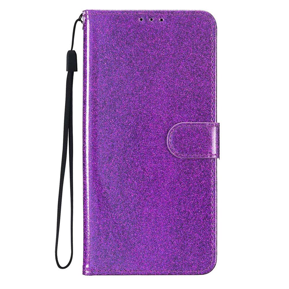 Třpytivý Peněženkový Obal Kožený Šetrný k Pokožce pro Samsung Galaxy A57 A56 A55 A54 A53 A37 A36 A35 A34 A33 A32 A26 A25 A24 A23 Kryt